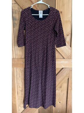 Vintage Laura Ashley Cotton, 3/4 Sleeve Midi Shirt Dress, Size Small